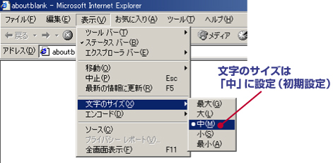 文字のサイズ指定イメージ
